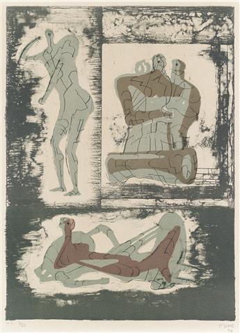 HENRY MOORE Reclining Figures.